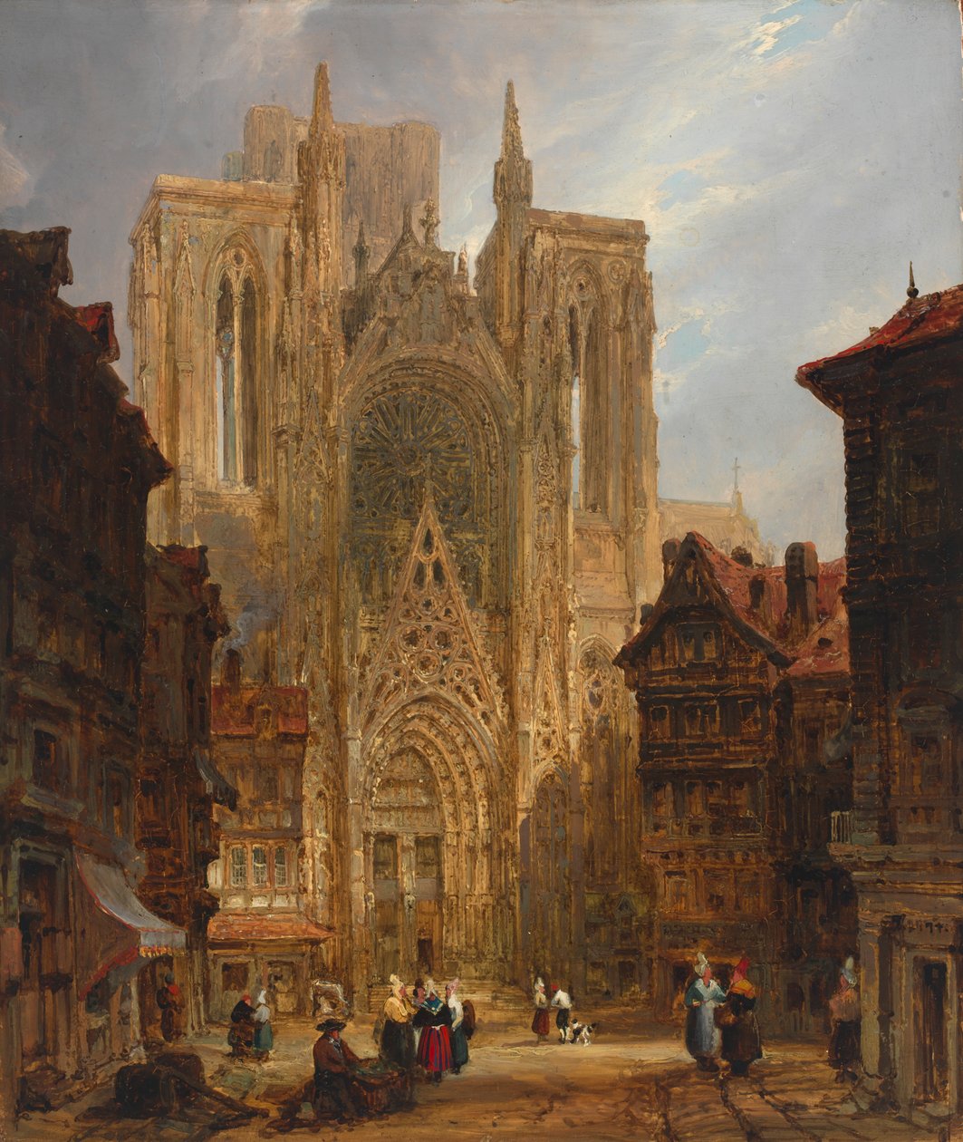 Katedra w Rouen, ca. 1796-1826. autorstwa David Roberts