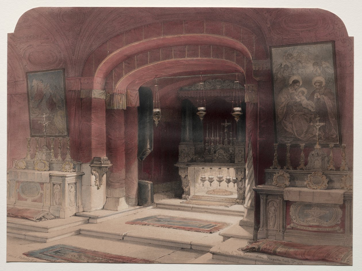 Sanktuarium Zwiastowania, Nazaret autorstwa David Roberts
