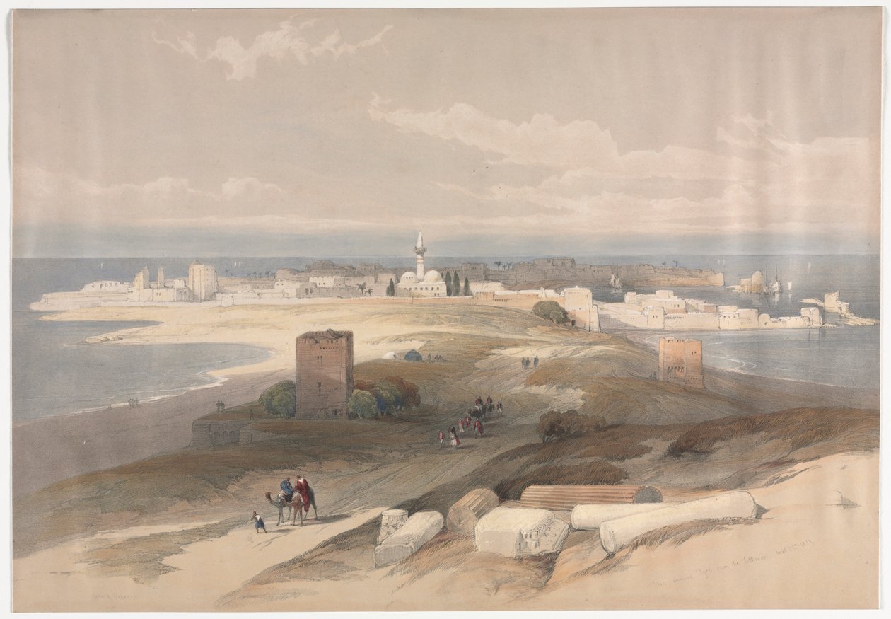 Sur lub Tsor, starożytna opona z Przesmyku, 1839. autorstwa David Roberts