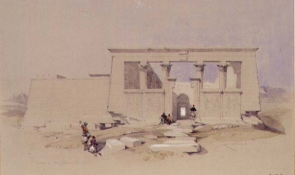 Temple at Wady Dabod, Nubia 1849 autorstwa David Roberts