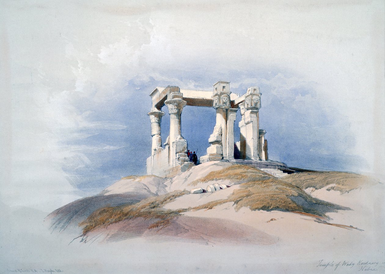 Temple of Wady Kardassy, Nubia, 19th century autorstwa David Roberts