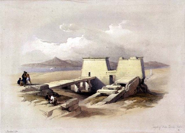 Świątynia Wady Sabony, Nubia, z „Egiptu i Nubii”, t.1 (lito) autorstwa David Roberts