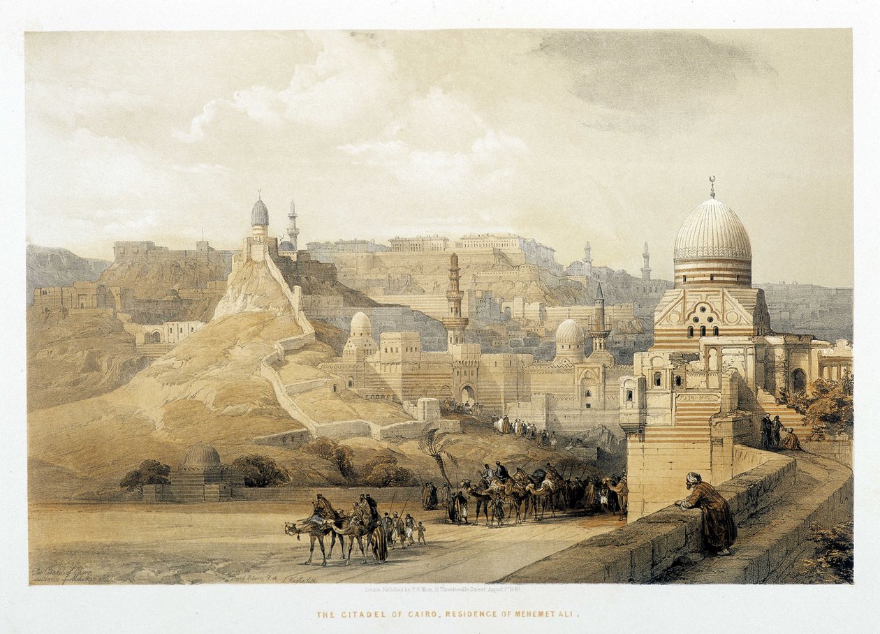 Cytadela w Kairze, Pałac Mehemeta Alego w „Ziemi Świętej”, Londyn 1849. autorstwa David Roberts