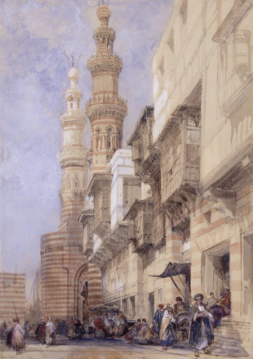 Brama Metwaley, Kair, 1838 autorstwa David Roberts