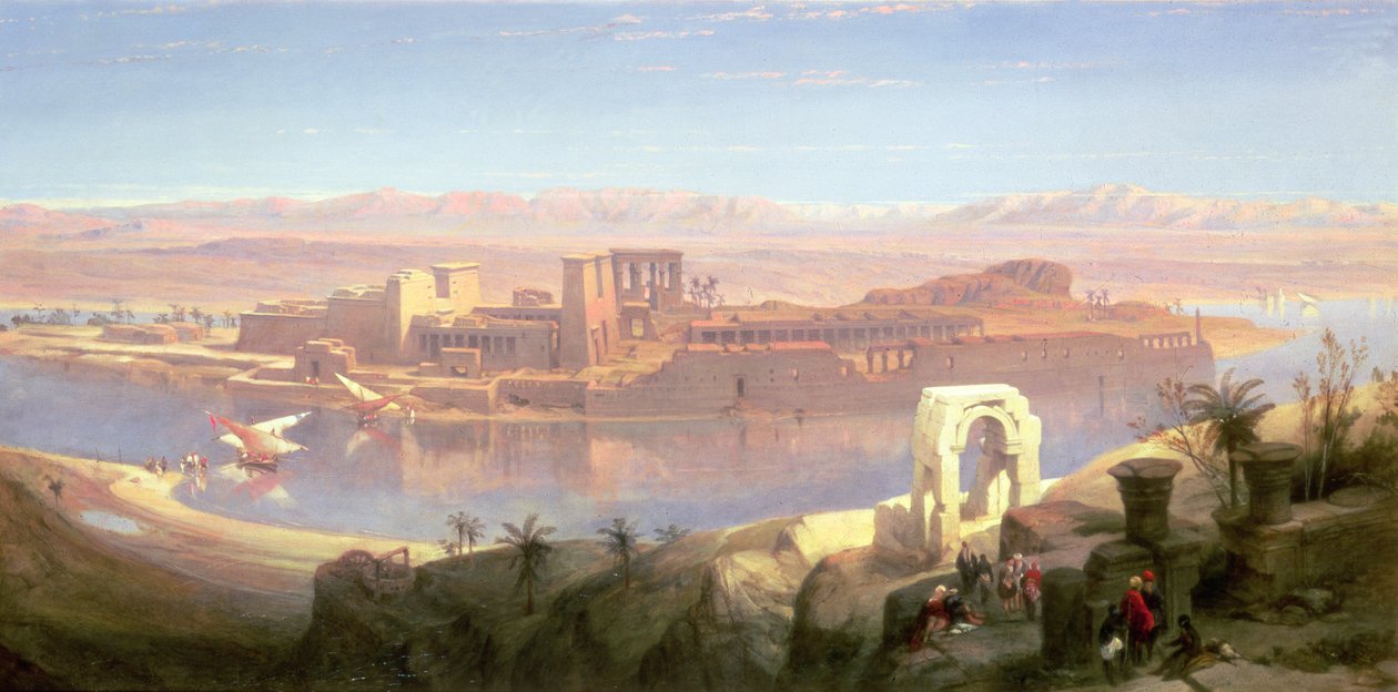 Wyspa Philae, Nubia autorstwa David Roberts