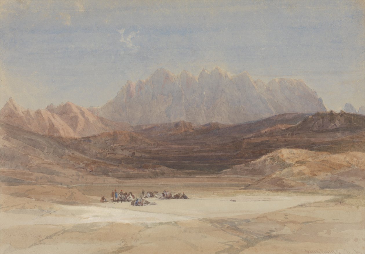 Równina El Raheh, Góra Synaj autorstwa David Roberts