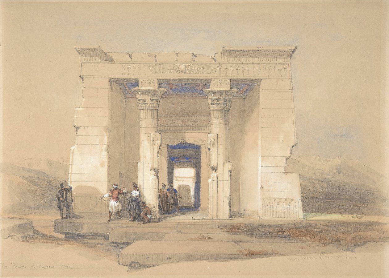 Świątynia w Dendur, Nubia, 1848. autorstwa David Roberts