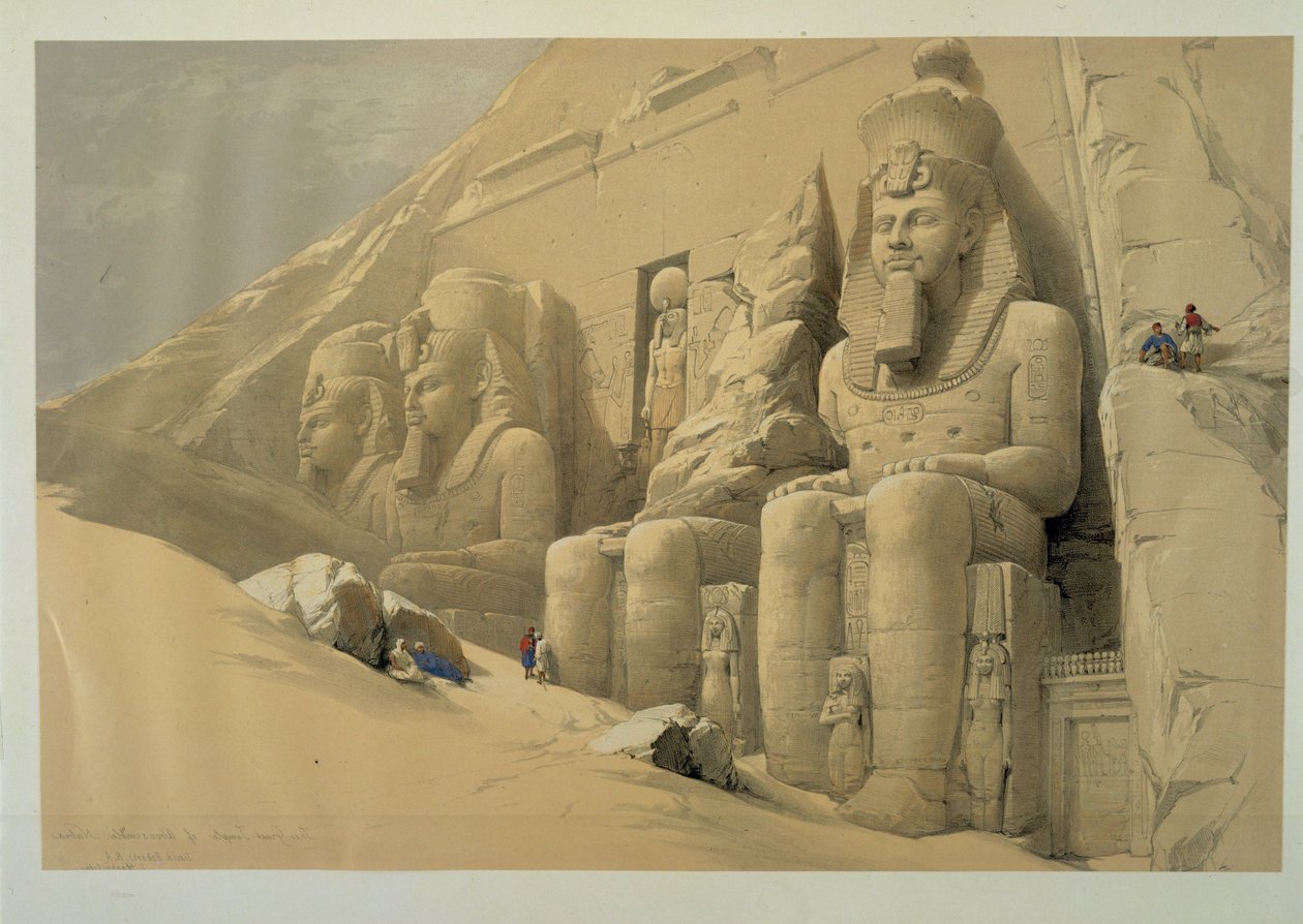 Wielka świątynia w Abu Simbel autorstwa David Roberts