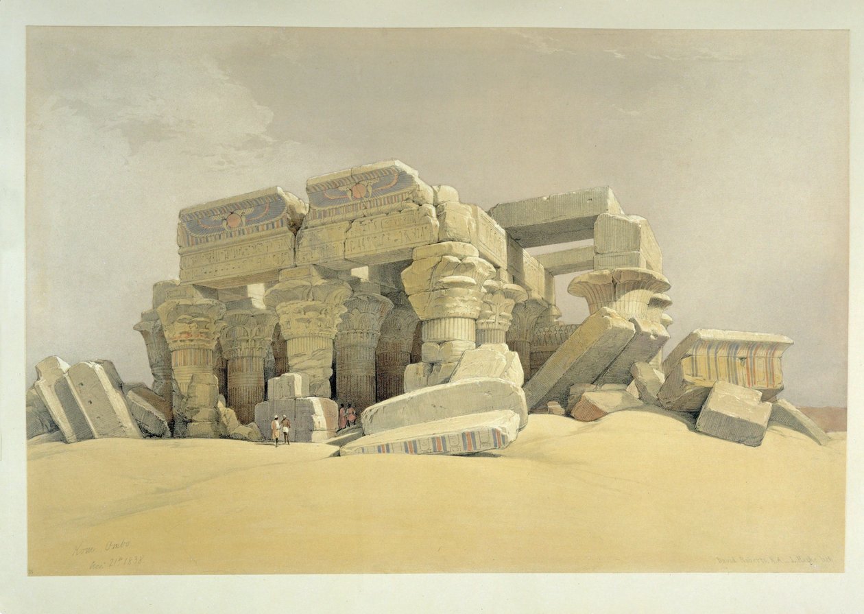 Świątynia w Kom Ombo autorstwa David Roberts