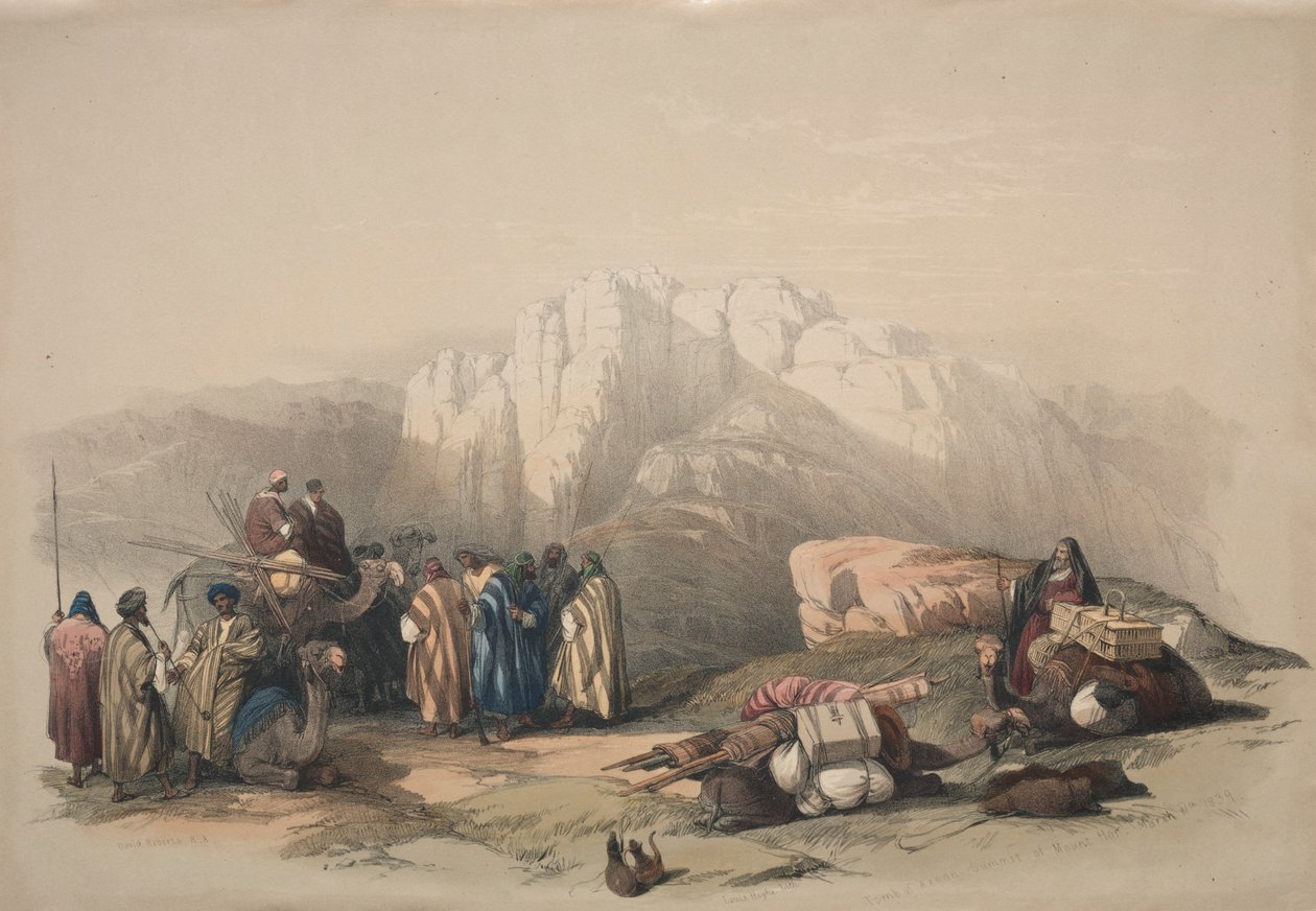 Grób Aarona, Szczyt Góry Horeb, 1839. autorstwa David Roberts