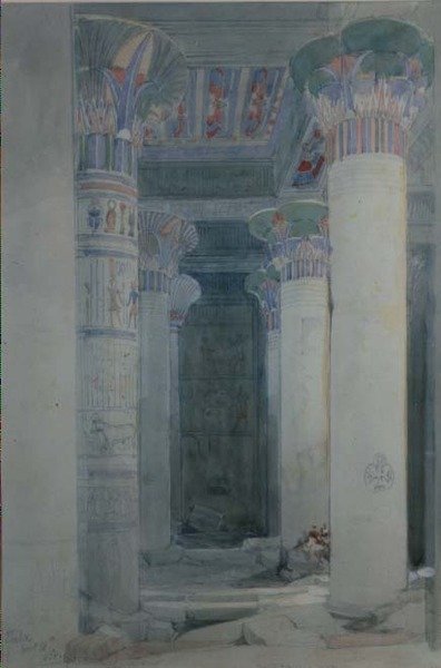 Pod Wielkim Portykiem Philae autorstwa David Roberts