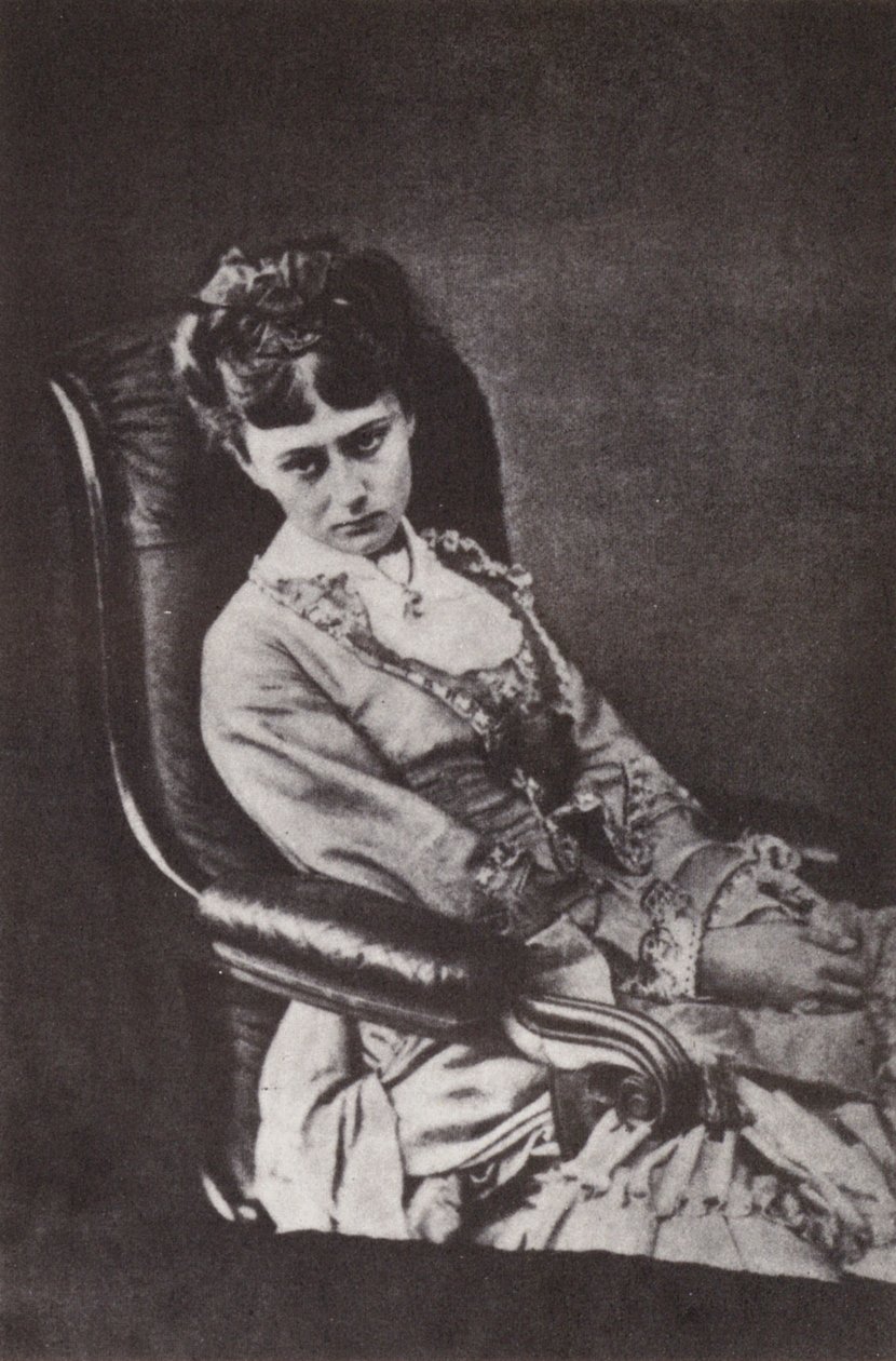 Zdjęcie Alice Liddell (zdjęcie czarno-białe) autorstwa David Scott Lieutenant-Colonel (after) Dodgson