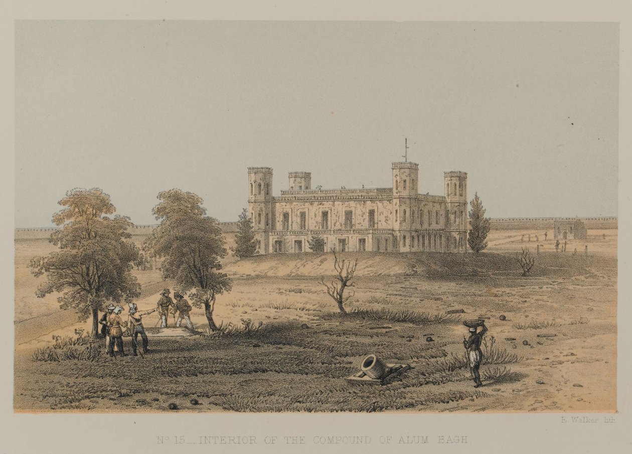 Wnętrze kompleksu Alambagh, Lucknow autorstwa David Scott Lieutenant Colonel (after) Dodgson