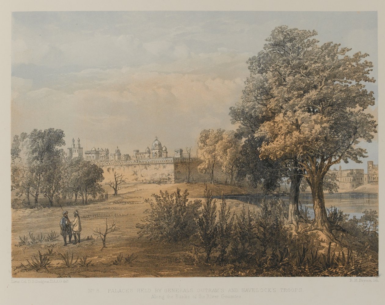 Pałace w rękach generałów Outram i oddziałów Havelocka autorstwa David Scott Lieutenant Colonel (after) Dodgson