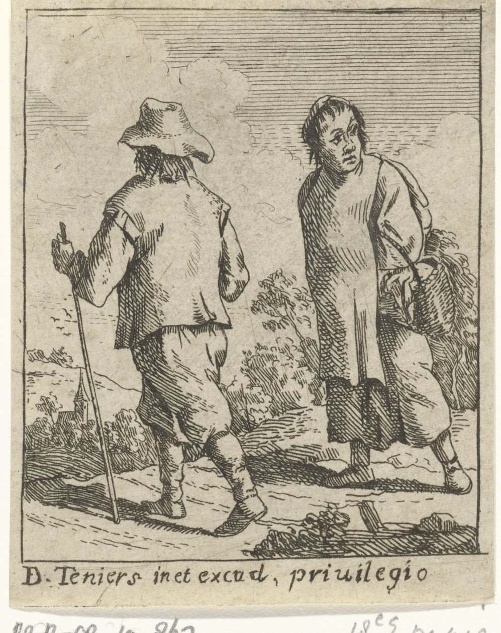 Para rolników w drodze autorstwa David Teniers (II)