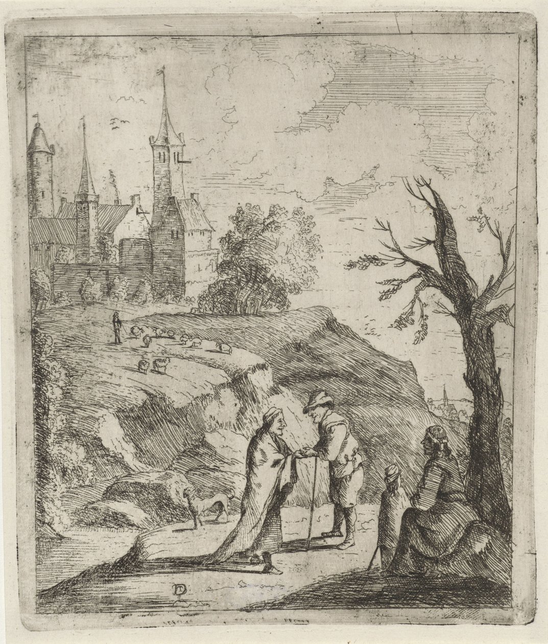 Krajobraz z wróżką autorstwa David Teniers (II)