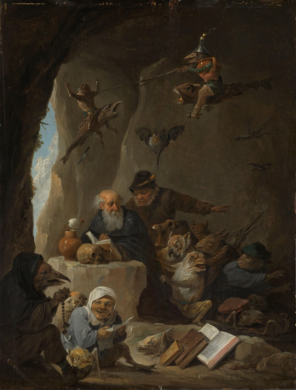 Kuszenie św. Antoniego autorstwa David Teniers (II)