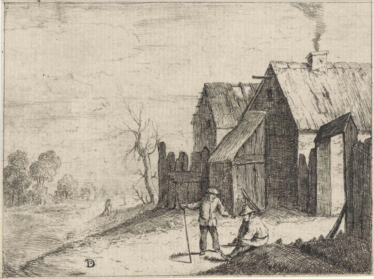 Dwóch rolników w rozmowie autorstwa David Teniers (II)