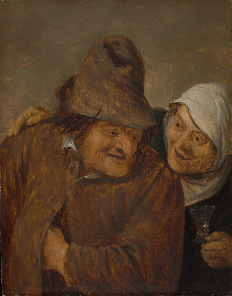 Dwóch chłopów z lampką wina, ok. 1930 r. 1645. autorstwa David Teniers II