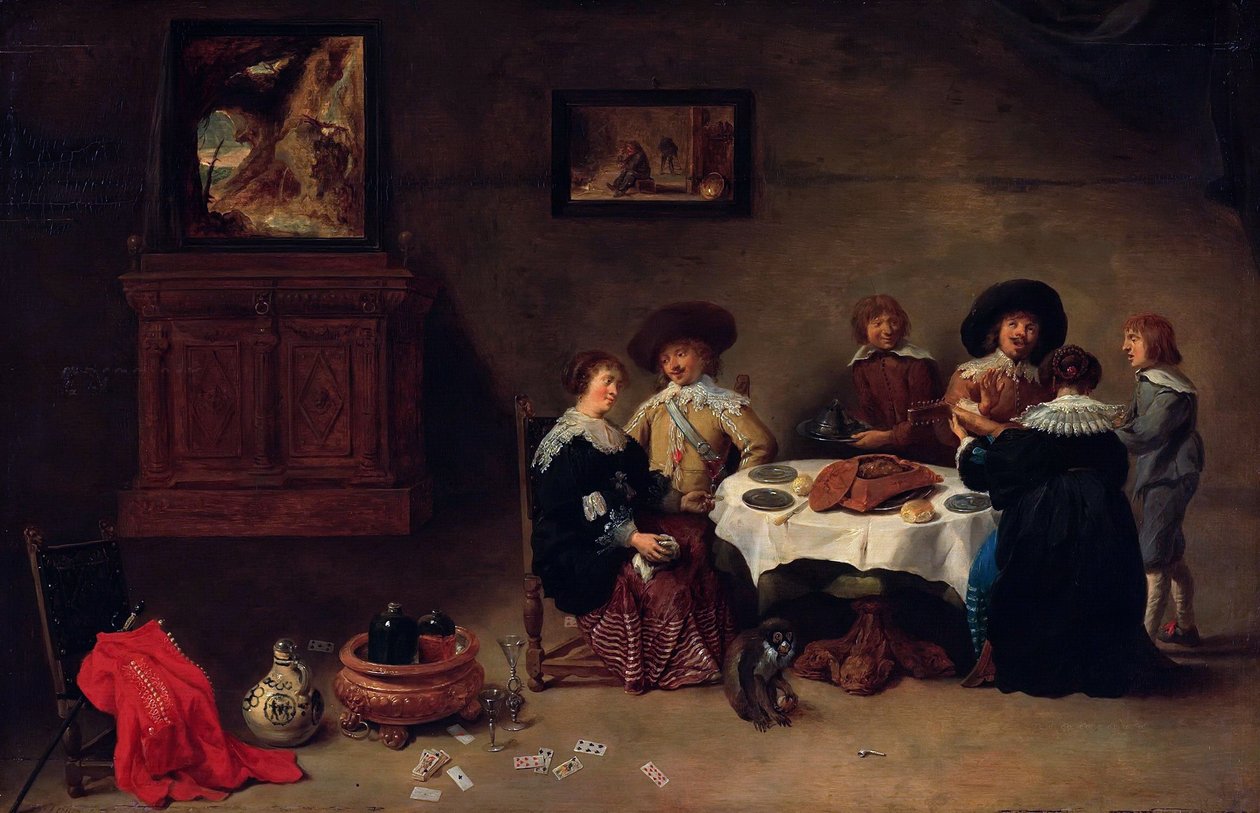 Firma przy posiłku autorstwa David Teniers the Younger