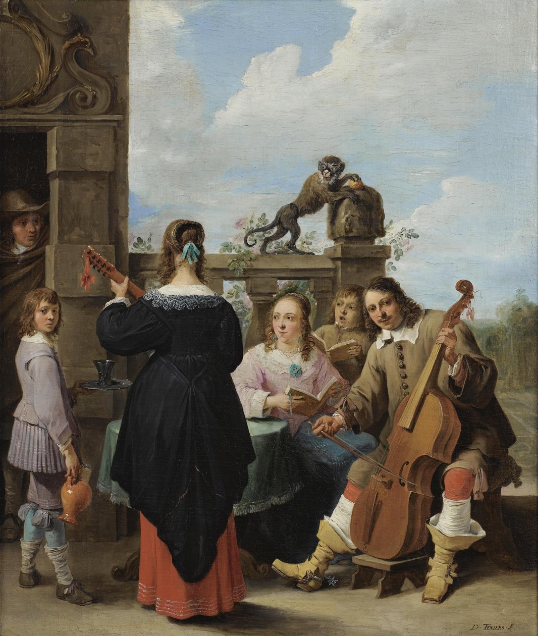 Rodzinny koncert na tarasie autorstwa David Teniers the Younger