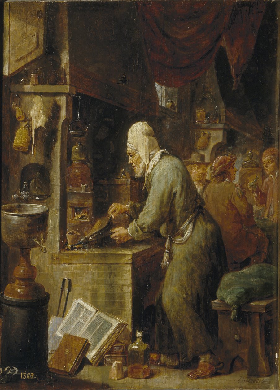 Alchemik, 1631-640 autorstwa David Teniers the Younger