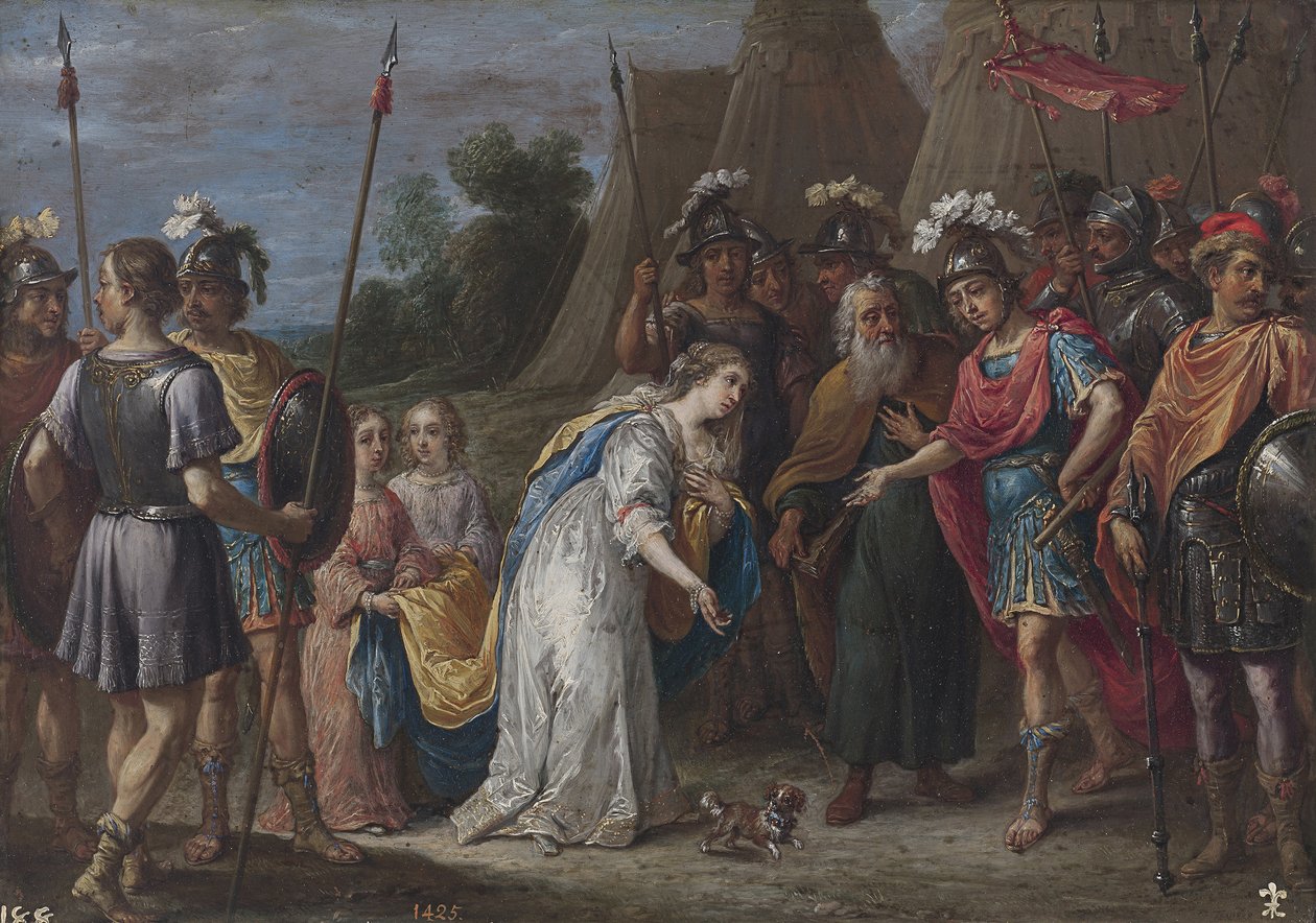 Armida przed Godfrey z Bouillon, 16281630 autorstwa David Teniers the Younger