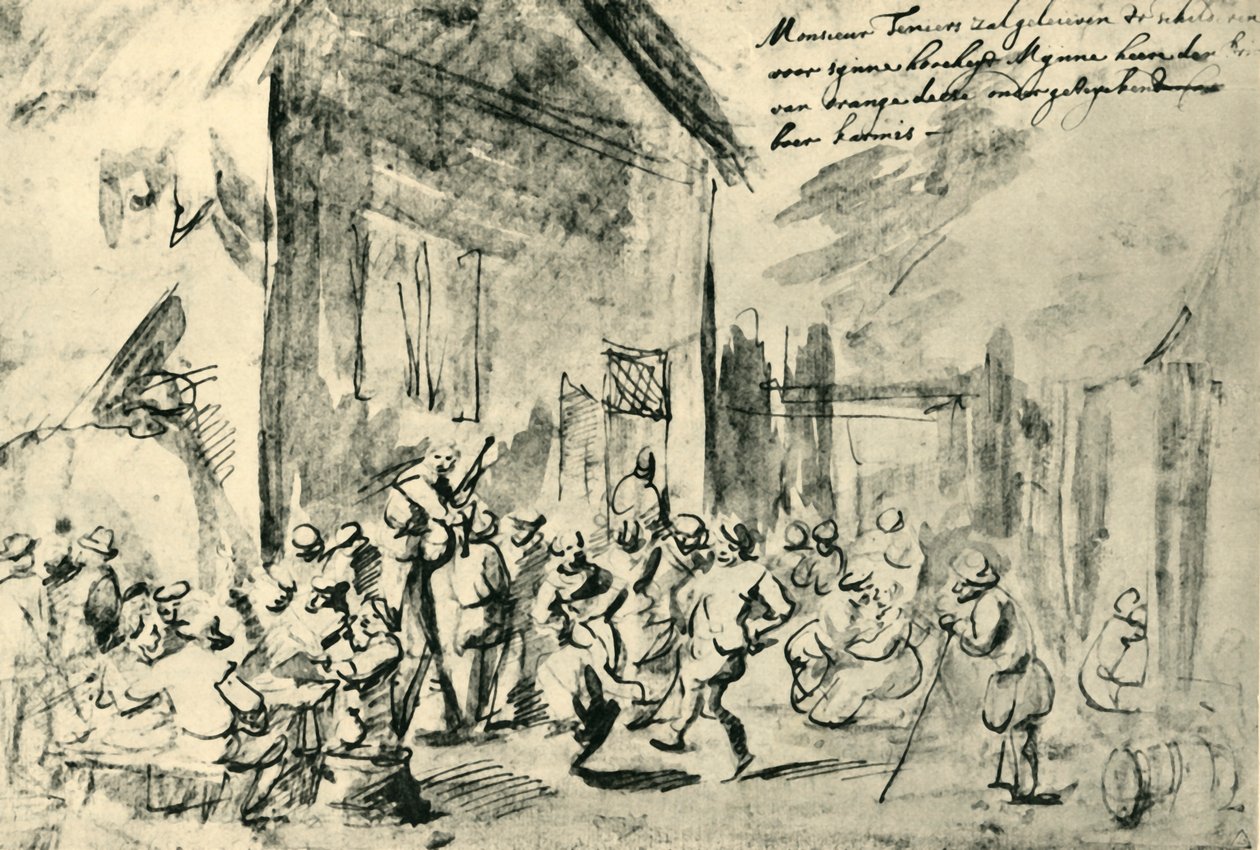 Taniec wiejski, połowa końca XVII wieku, 1943. autorstwa David Teniers the Younger