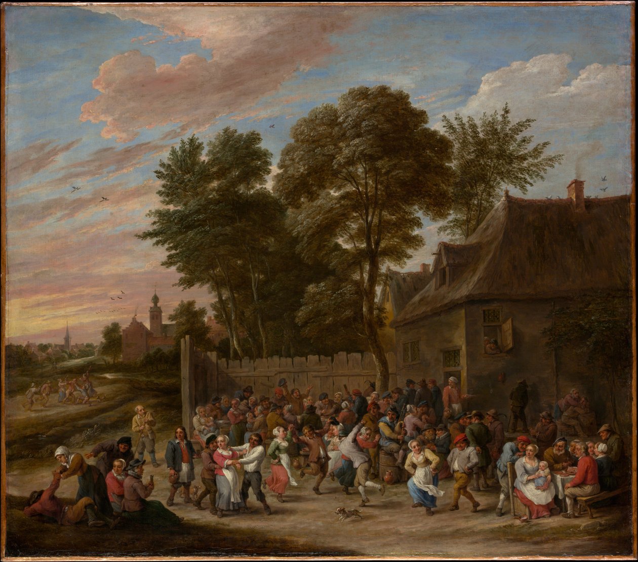 Tańczący i ucztujący chłopi autorstwa David Teniers the Younger