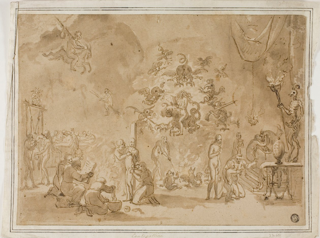 Scena czarów i kultu diabła autorstwa David Teniers the Younger