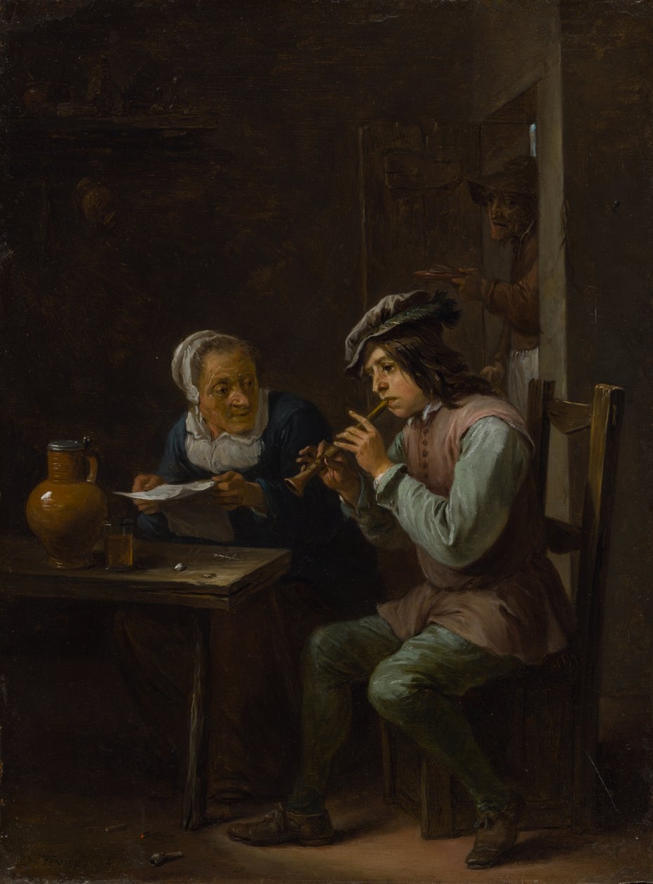 Flageolet Player autorstwa David Teniers the Younger