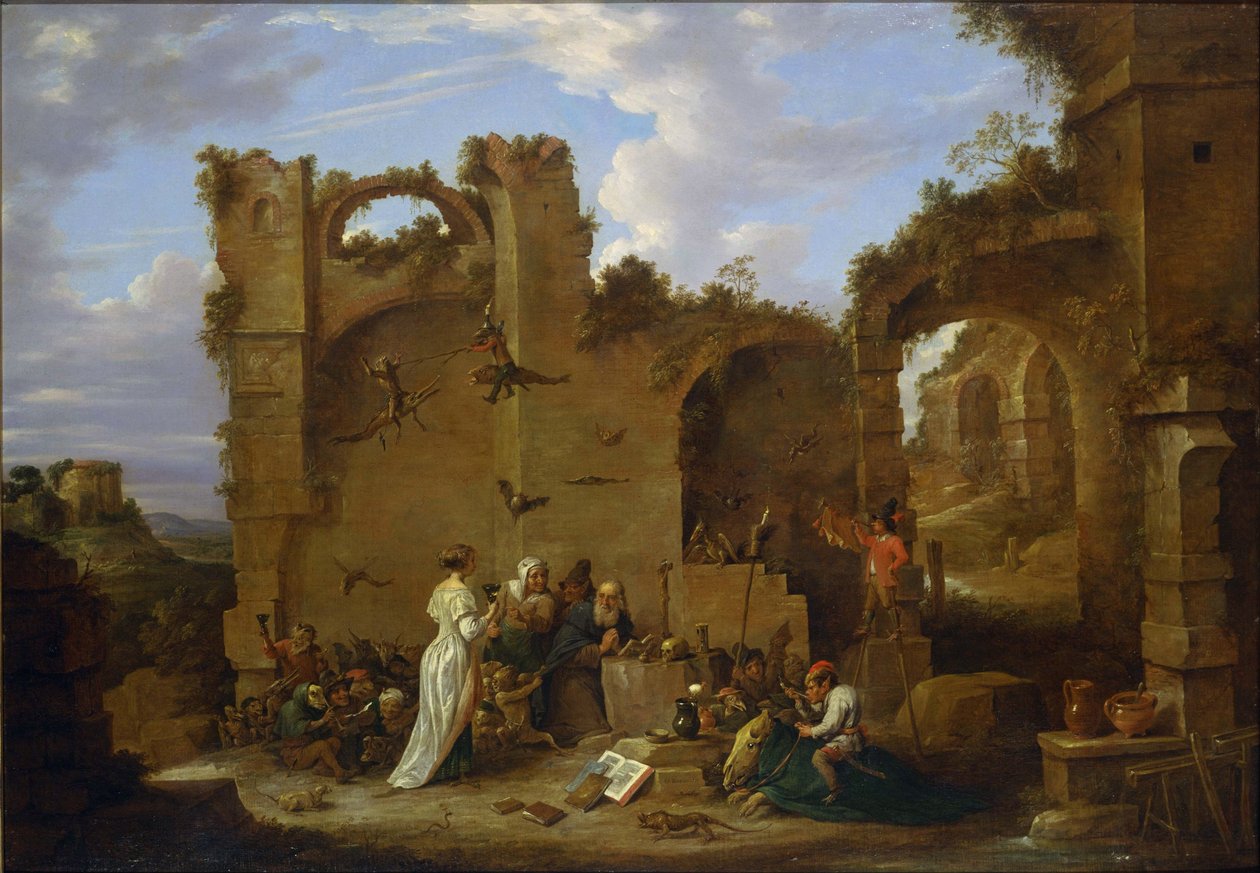 Kuszenie św. Antoniego autorstwa David Teniers the Younger