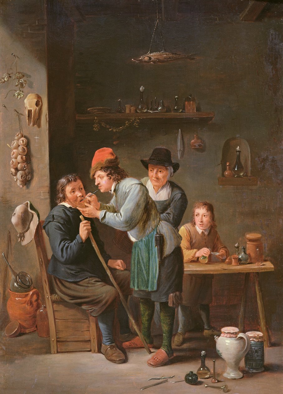 Ekstraktor do zębów autorstwa David Teniers the Younger