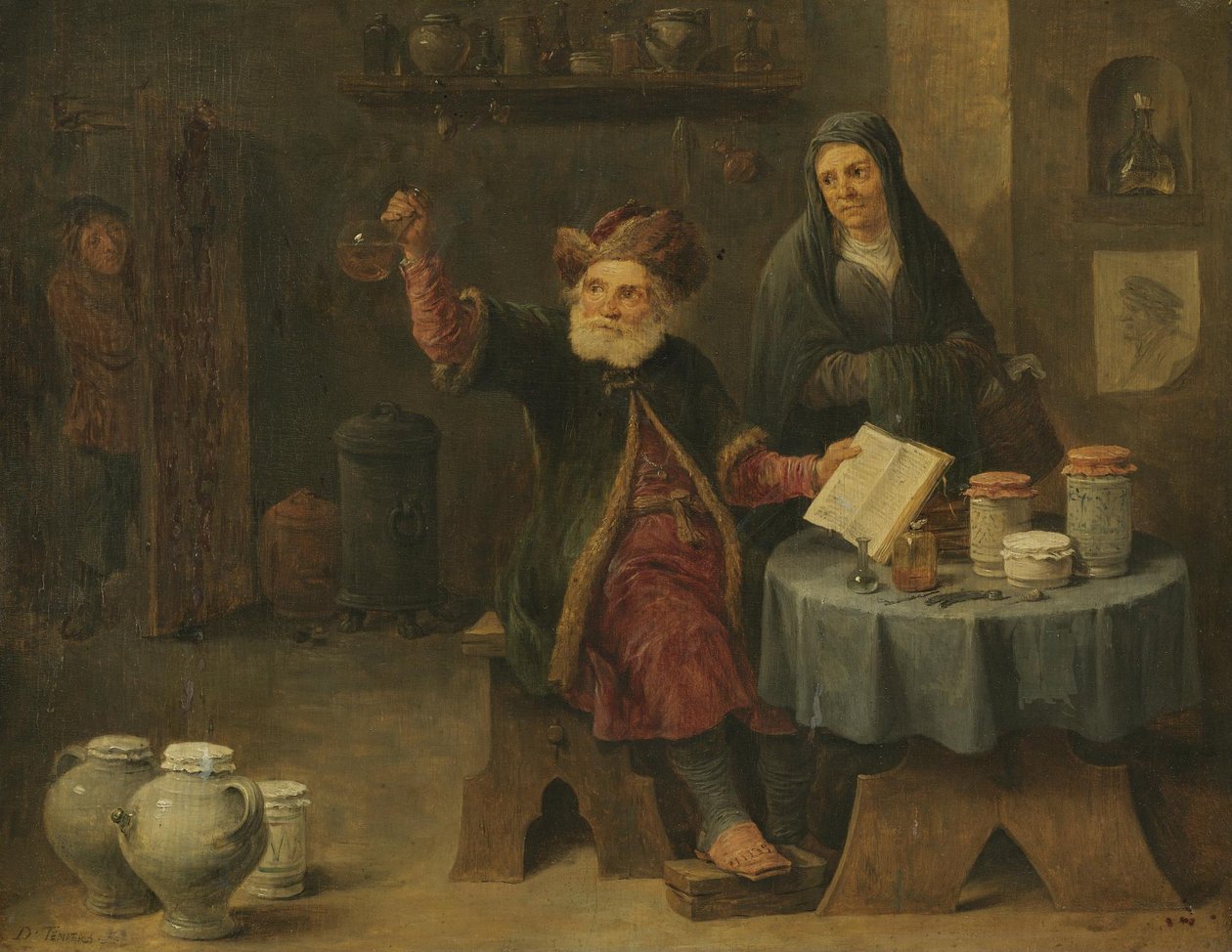 Wizyta u lekarza autorstwa David Teniers the Younger