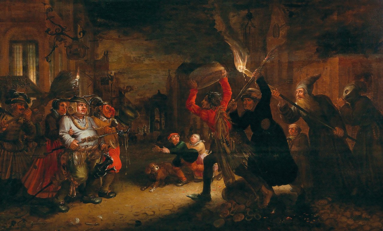 Walka karnawału z postem, początek XVII w. autorstwa David Vinckboons