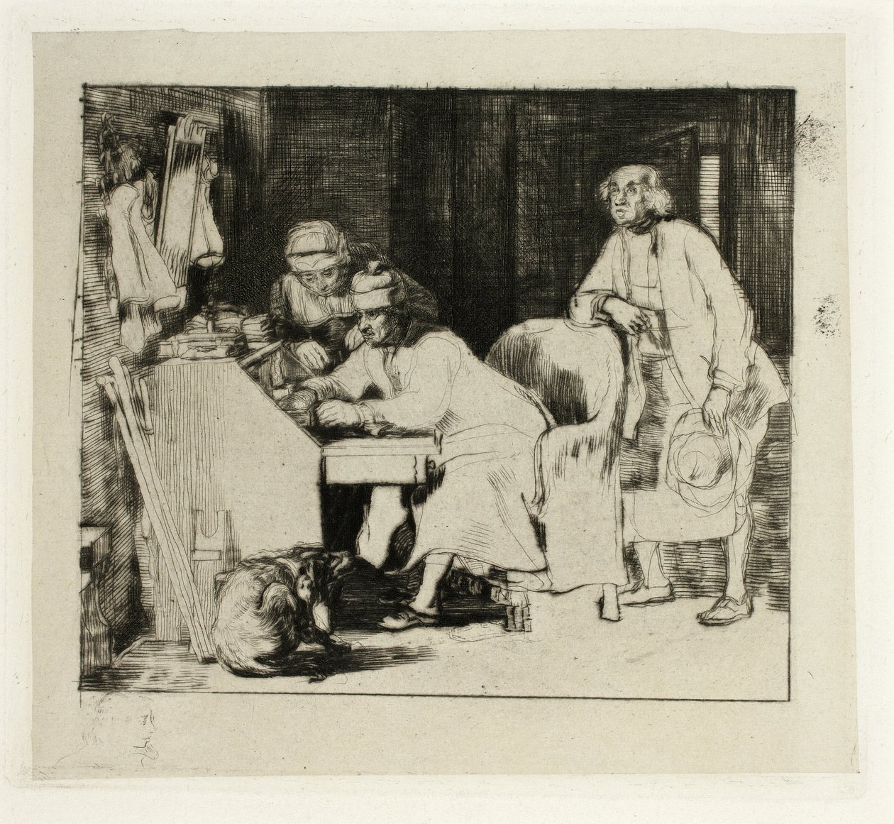 Dżentelmen przy swoim biurku autorstwa David Wilkie