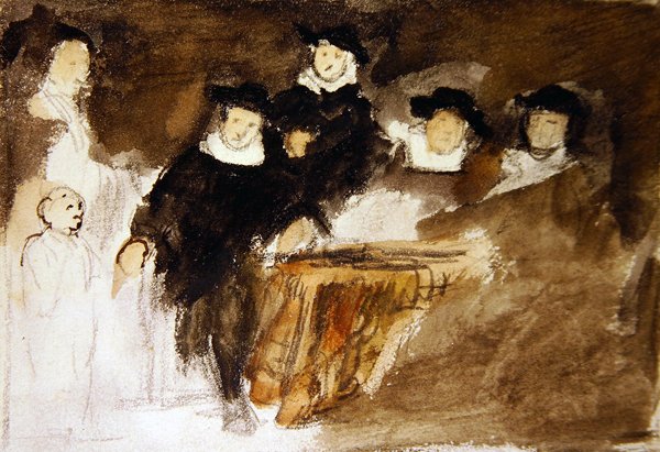 Wspomnienie obrazu Bola (akwarela na papierze) autorstwa David Wilkie