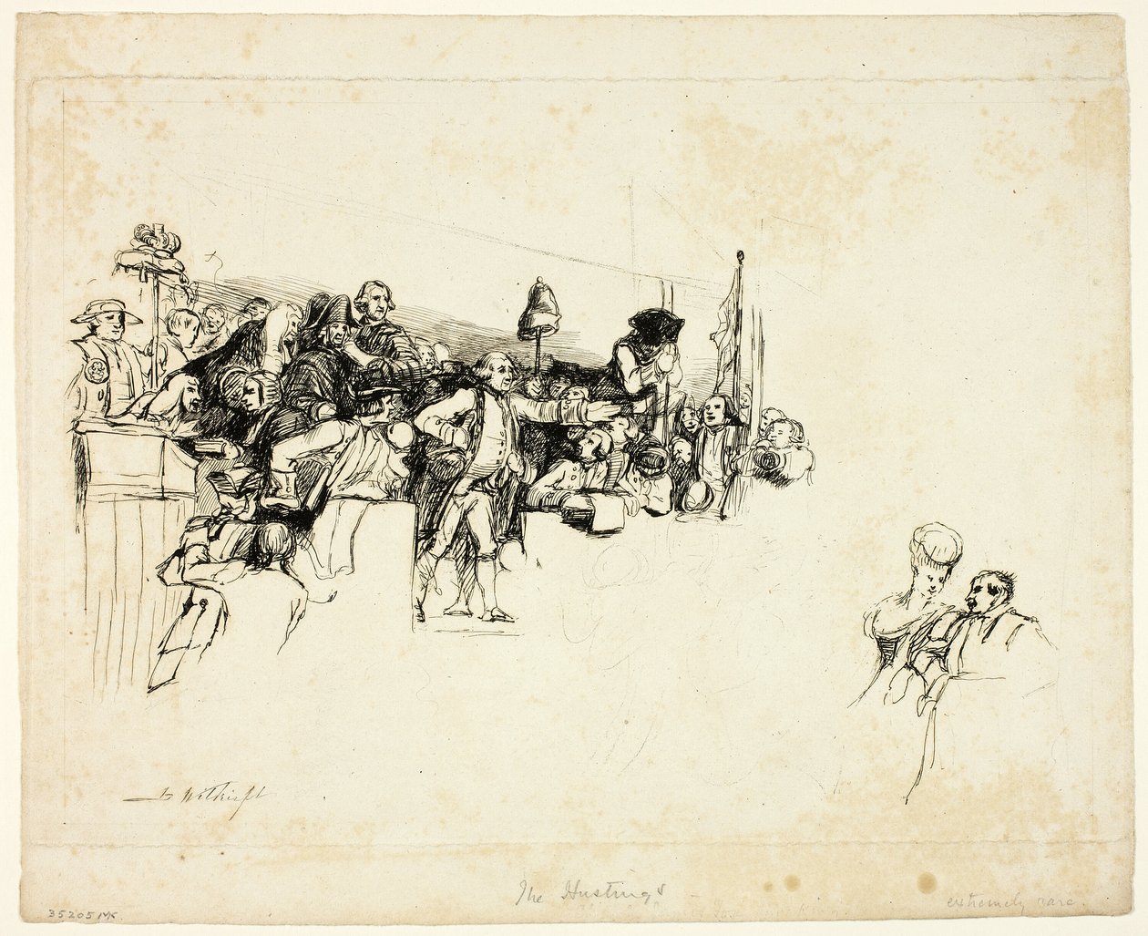 Charles James Fox na przesłuchaniach w Covent Garden autorstwa David Wilkie