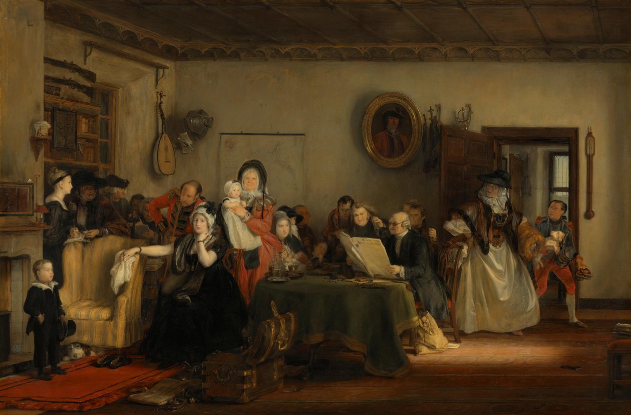 Ogłoszenie treści testamentu autorstwa David Wilkie