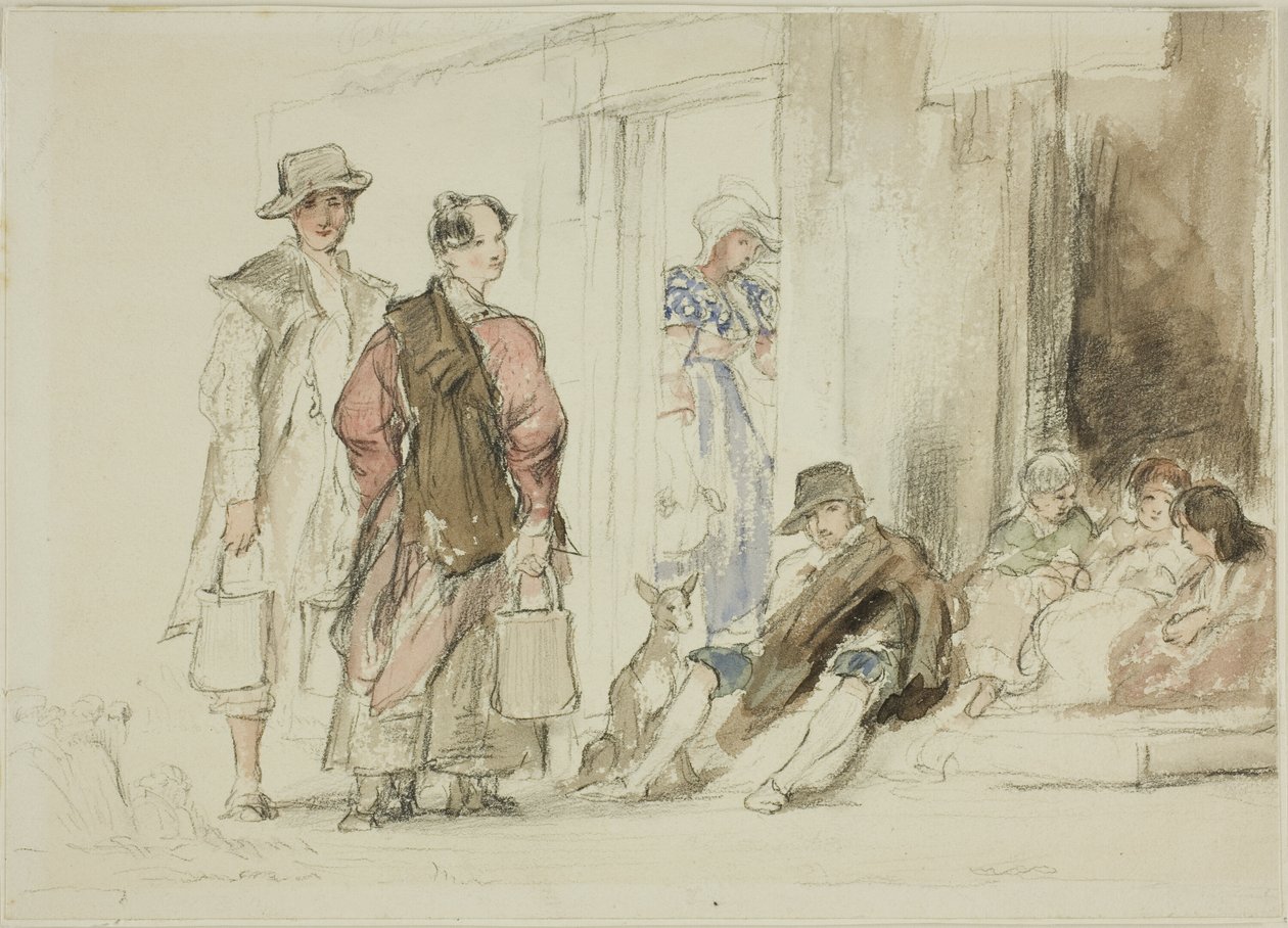 Figurki w pobliżu Doorway autorstwa David Wilkie