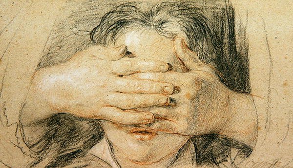 Zgadnij moje imię (kredka i kreda na papierze) autorstwa David Wilkie