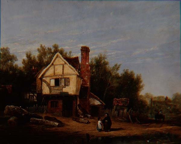 Krajobraz z domkami autorstwa David Wilkie