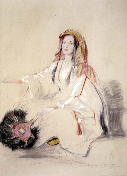 No.0743*1 Pani Moore, żona konsula brytyjskiego w Bejrucie, w arabskim stroju autorstwa David Wilkie