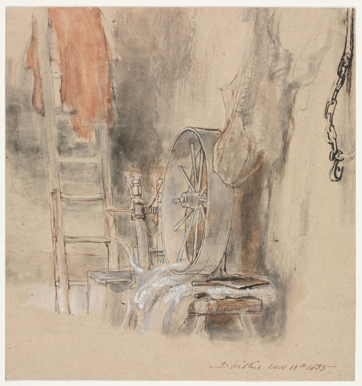Studium dla „The Peep-O’-Day Boys’ Cabin, w zachodniej Irlandii” („Śpiący biały chłopiec”) autorstwa David Wilkie