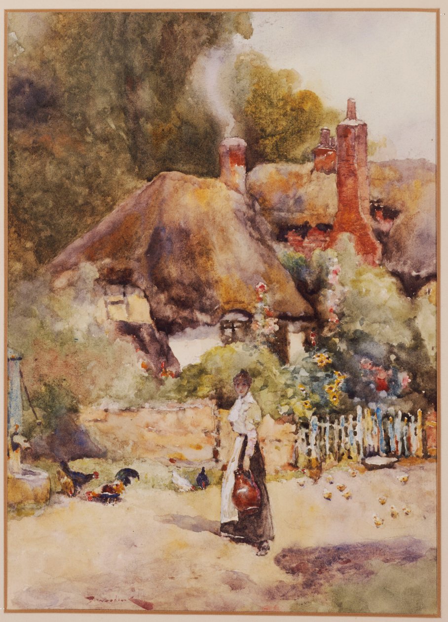 Stary domek w Sutton Courtenay, Berkshire autorstwa David Woodlock
