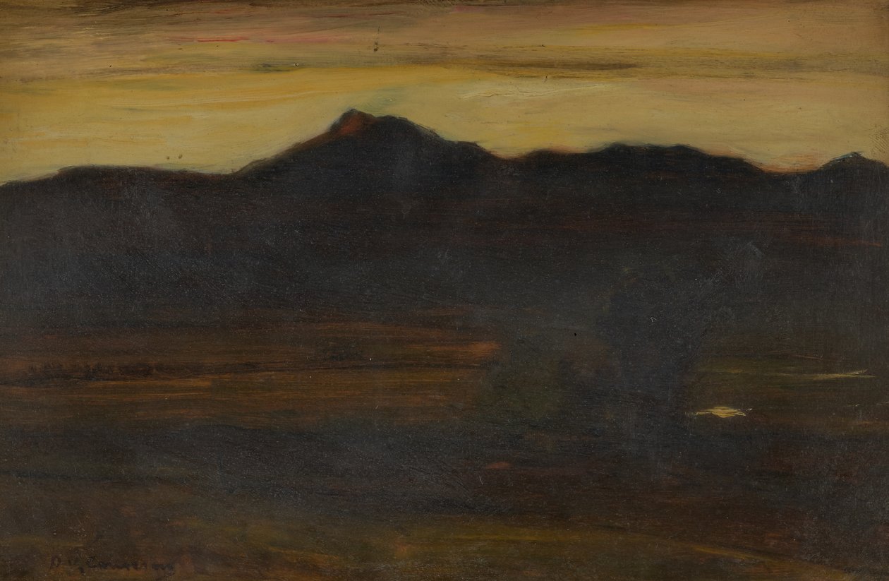 Ben Ledi, zachód słońca autorstwa David Young Cameron