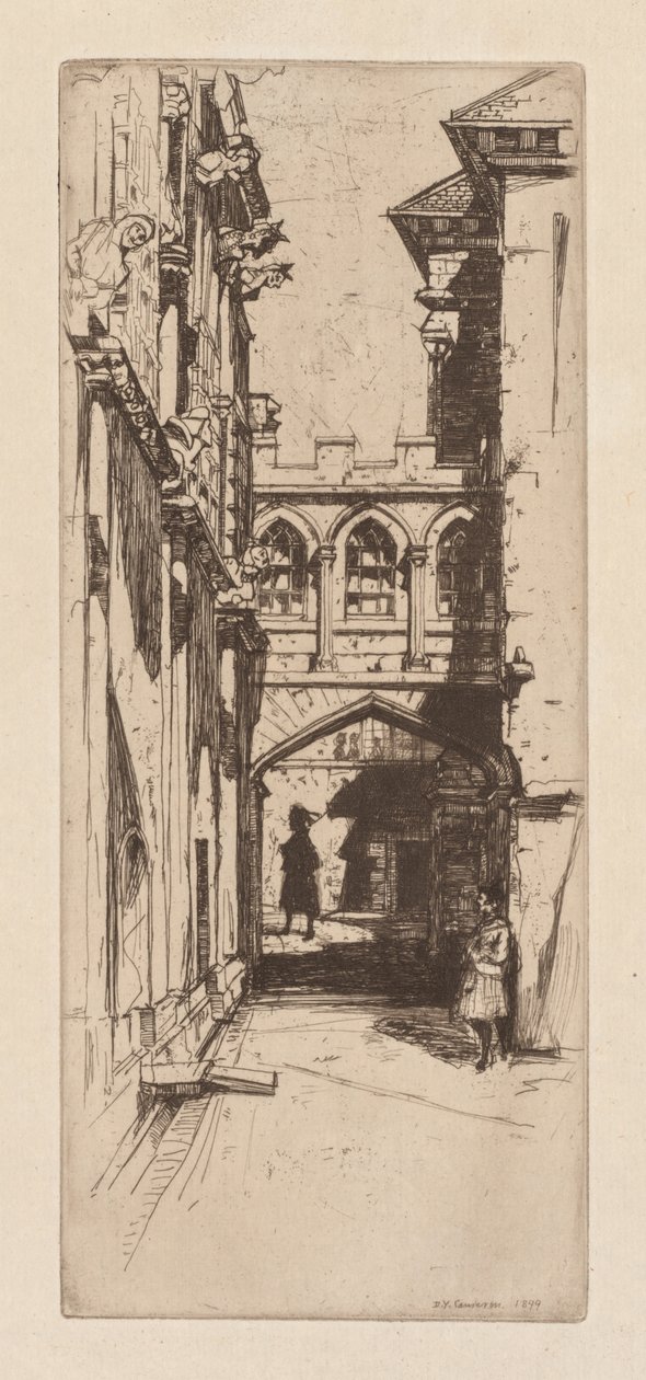 W zamku Stirling lub w szkockim pałacu Un Palais Ecossais, 1899. autorstwa David Young Cameron