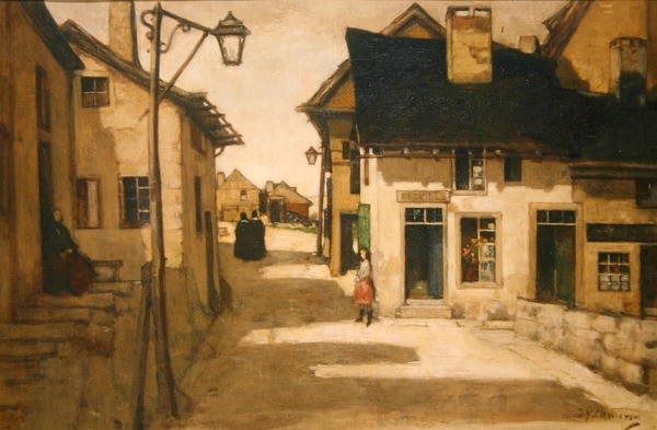 Laroche, Belgia (olej na płótnie) autorstwa David Young Cameron