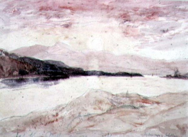 Loch Aline, Argyllshire: Widok z północy na wyspę Mull (toaleta na papierze) autorstwa David Young Cameron