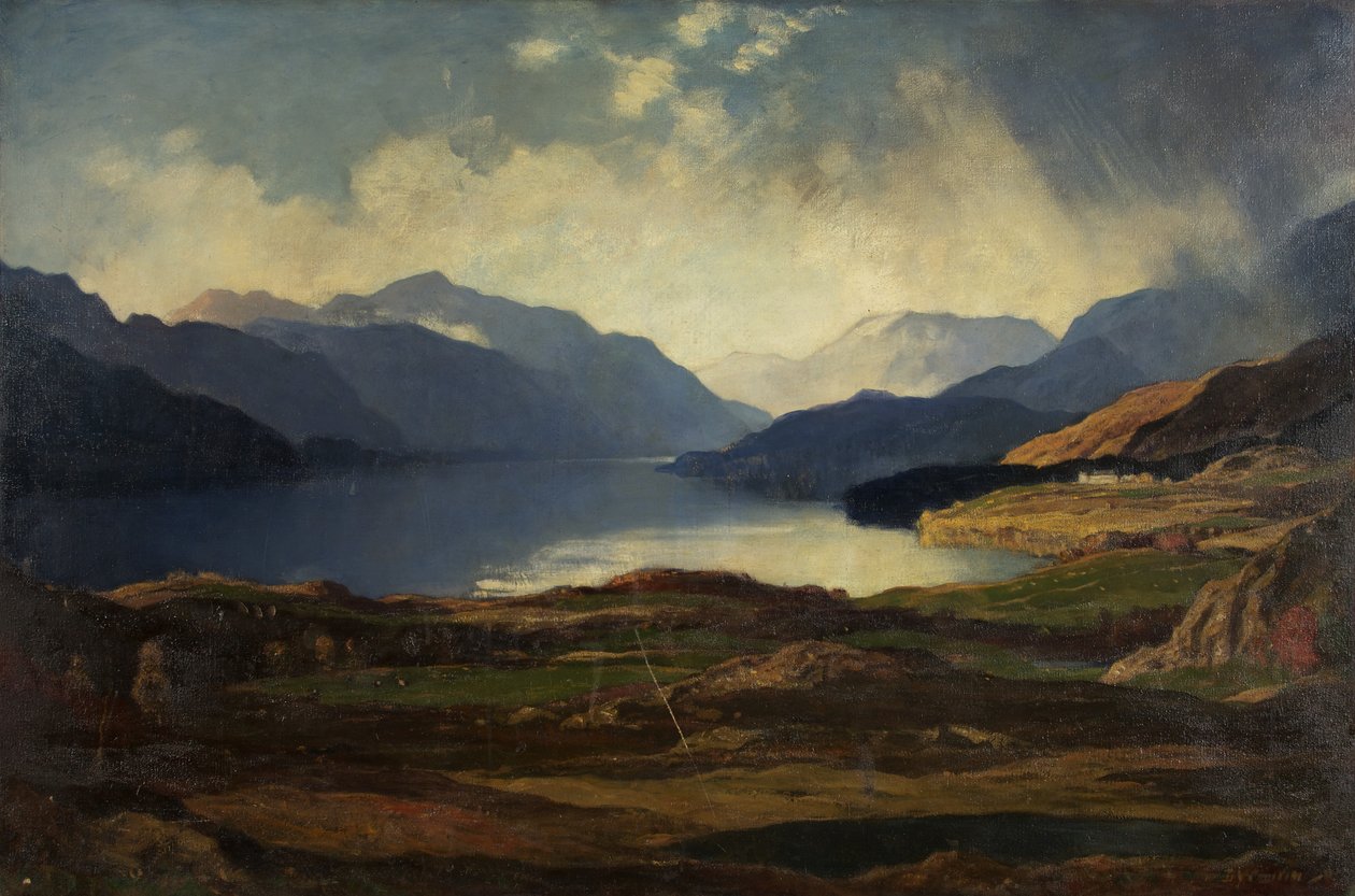 Loch Lomond (olej na płótnie) autorstwa David Young Cameron